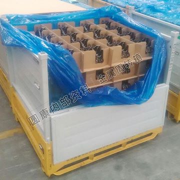 深圳宝安铁皮周转箱租赁 宝安金属周转箱工厂出货 深圳折叠金属箱